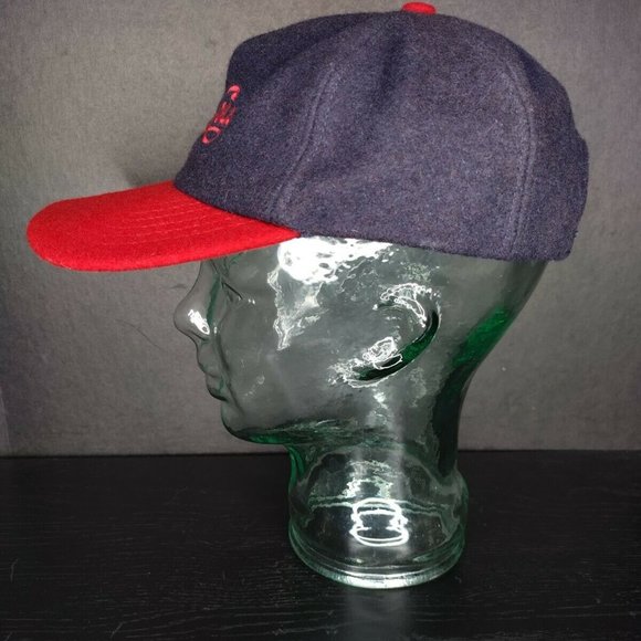 VINTAGE Pepsi Cola Red Script Wool Snapback Hat - Picture 2 of 5